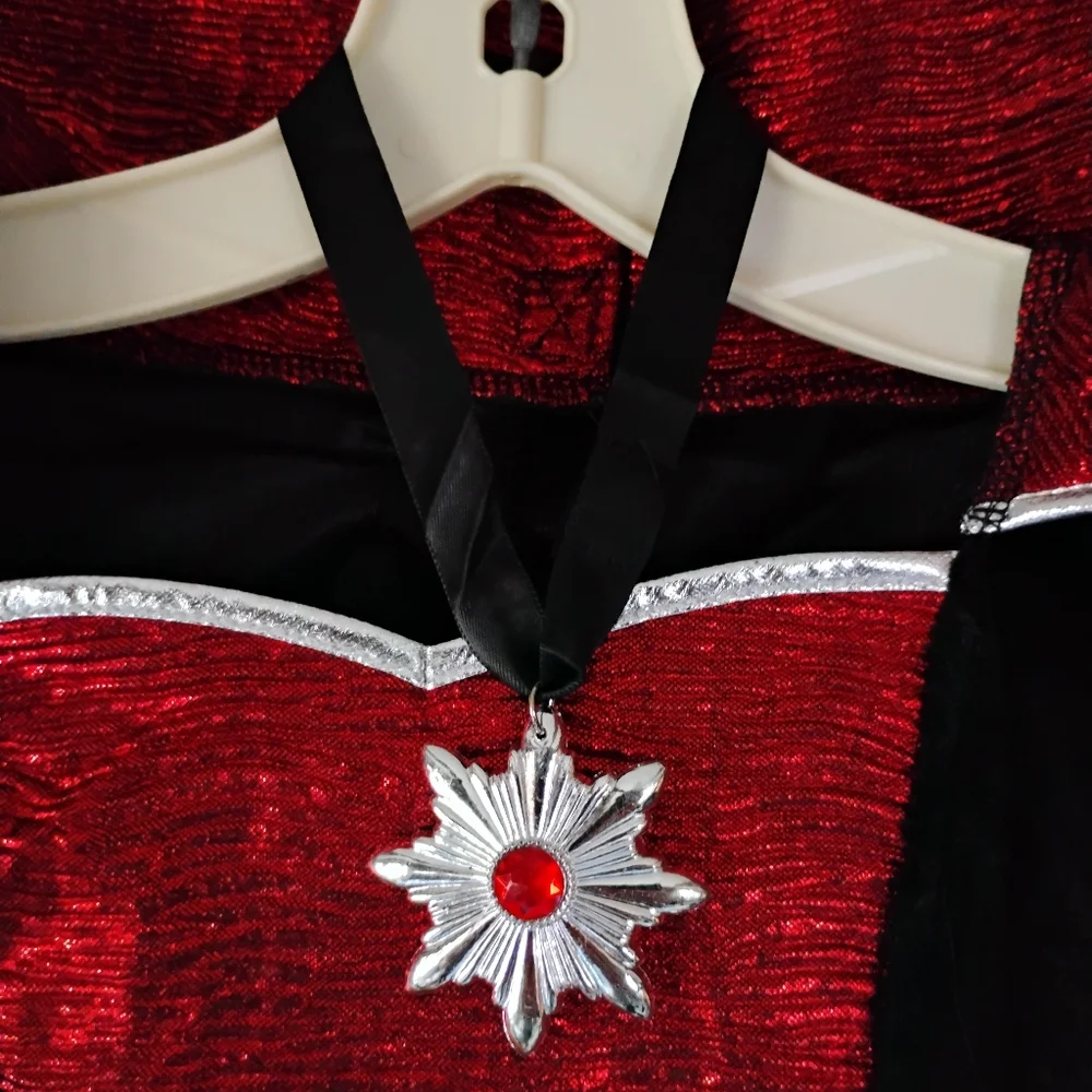 Girls Halloween Queen Vampire Costume Vampiress Dress Trick Or Treating Cosplay - Picture 9 of 16